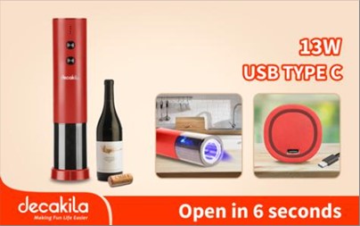 RECHARGEABLE WINE OPENER DC 3.7V DECAKILA