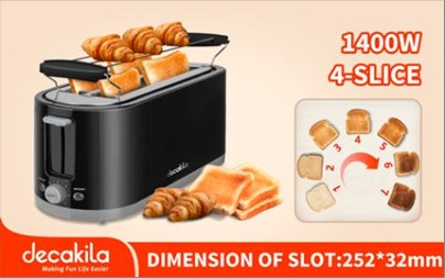 TOASTER 4-SLICE 400W DECAKILA