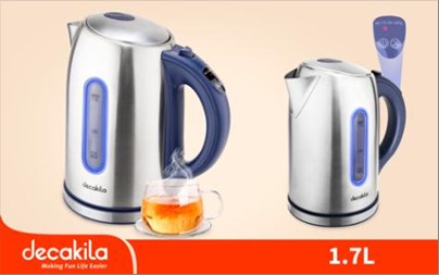 ELECTRIC KETTLE-STAINLESS STEEL 1.7L 2200W DECAKILA