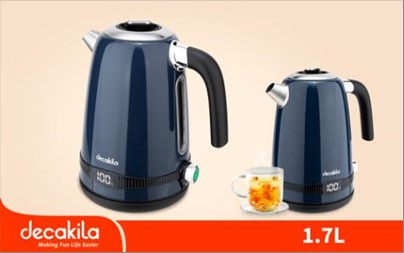 ELECTRIC KETTLE-STAINLESS STEEL 1.7L 2200W DECAKILA