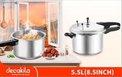 ALUMINIUM PRESSURE COOKER 5.5L DECAKILA