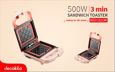 SANDWICH MAKER 500W DECAKILA