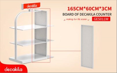 BOARD OF DECAKILA COUNTER FREE OF CHARGES 165cm*60cm*3cm