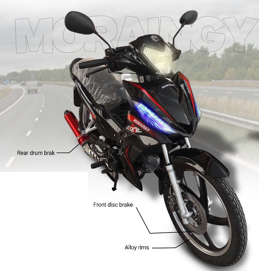 Moto ZS engine , 50CC  - Alloy rims - Front disc brake , rear drum brak - Muffler same with picture - Disassembled wood case packing - Other specification , same with picture