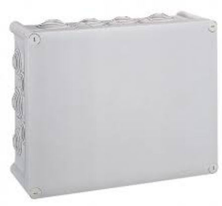 BOITE DERIVATION ETANCHE PLEXO GRIS 360*270*12+EMBOUTS - REF092092