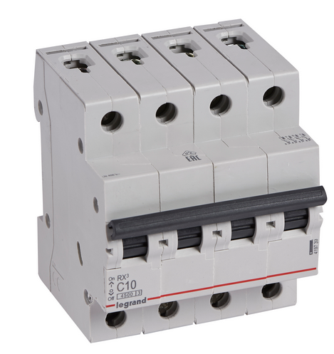 DISJONCTEUR RX3 4P C10 4500A - REF419739