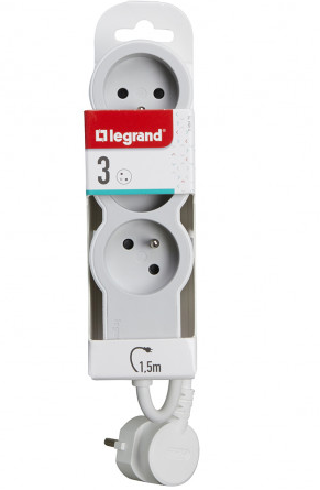 BLOC MULTIPRISE 3*2P+T 3M INTERRUPTEUR - REF049458