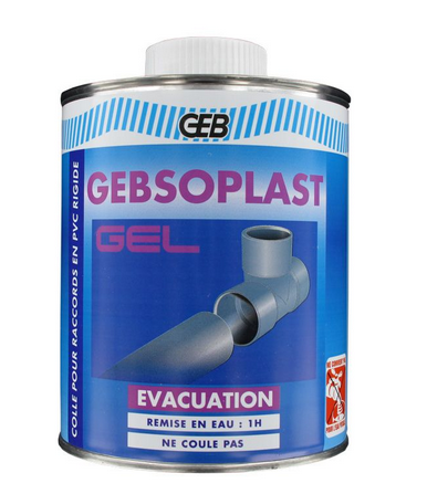GEBSOPLAST GEL EVACUATION AVEC PINCEAU/BOITE 1L