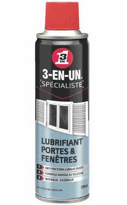 3-EN-UN TECHNIQUE LUBRIFIANT PORTES &amp; FENETRES AEROSOL 250ML 33496