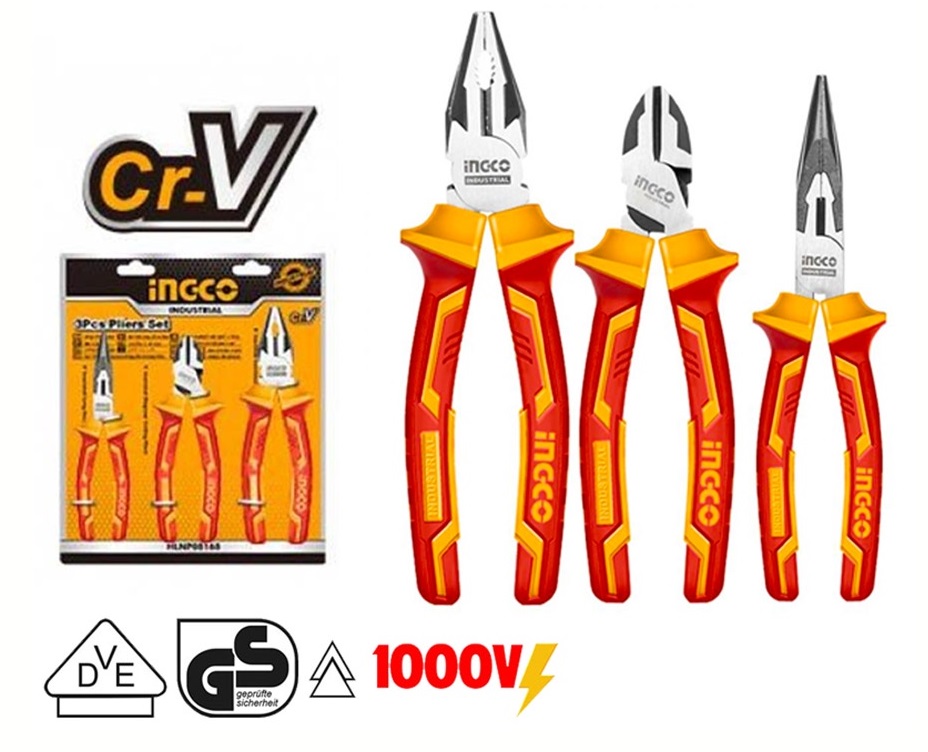 3 Pcs insulated pliers set