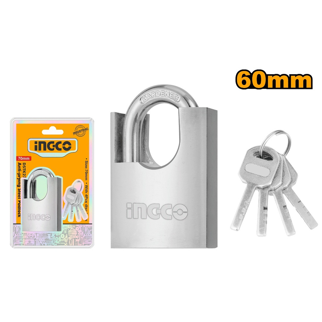 Anti-prying steel padlock