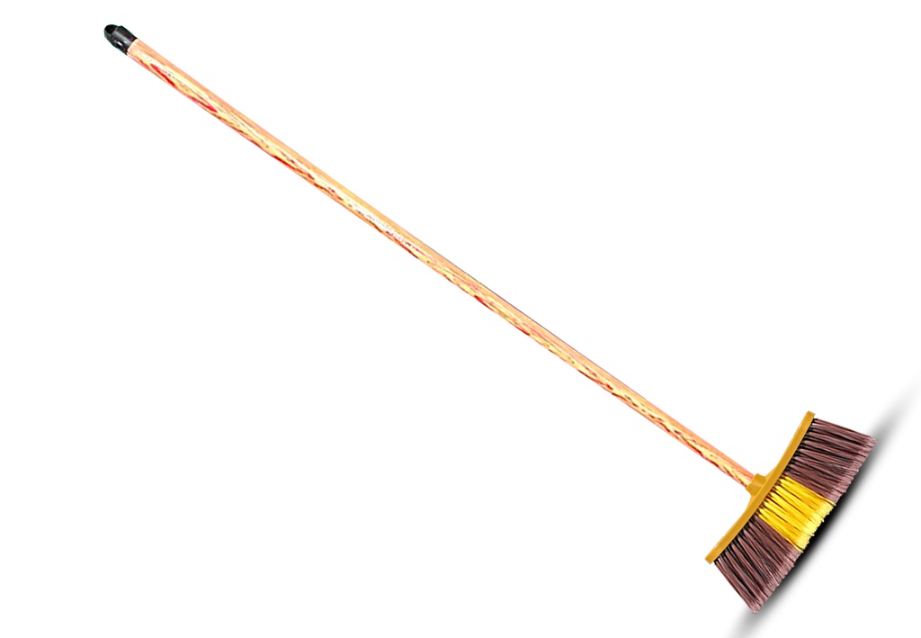 Balais marron CTR de 24 pcs avec manche