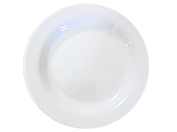 VIKAS DEEP SNACK PLATE WHITE 6 INCH MELAMINE