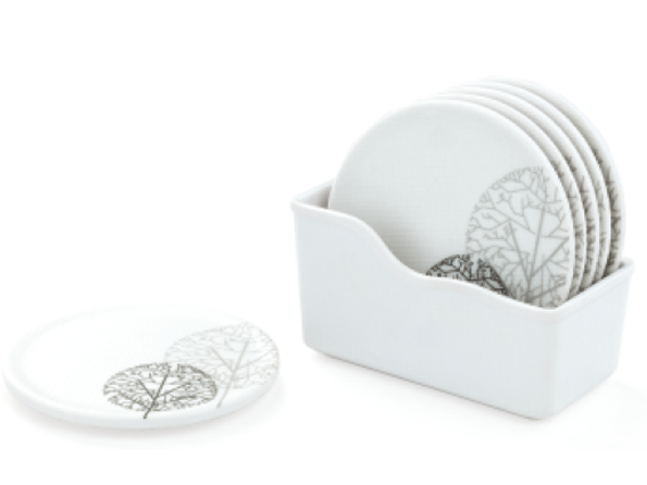VIKAS TEA COSTER ROUND FLOWER MELAMINE