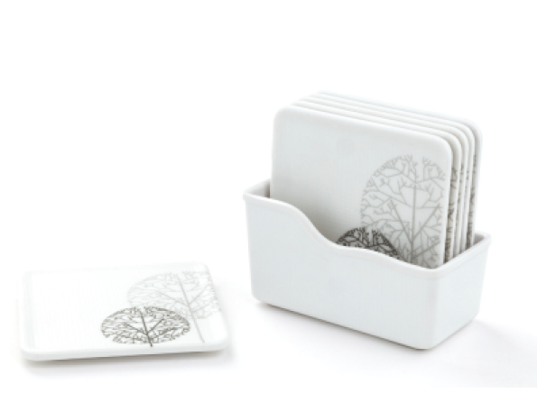 VIKAS TEA COSTER SQUARE FLOWER MELAMINE