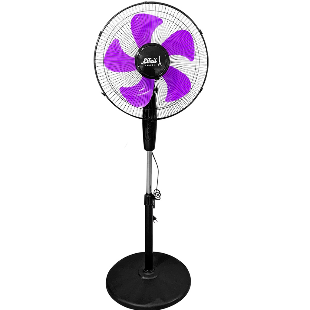 Ventilateur Eiffel 16&quot; couleur Violet socle rond 5 pales