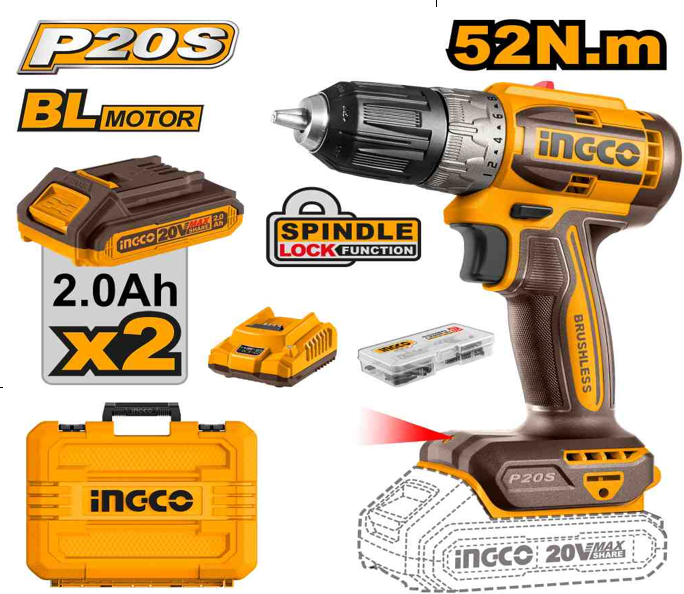 Brushless cordless drill