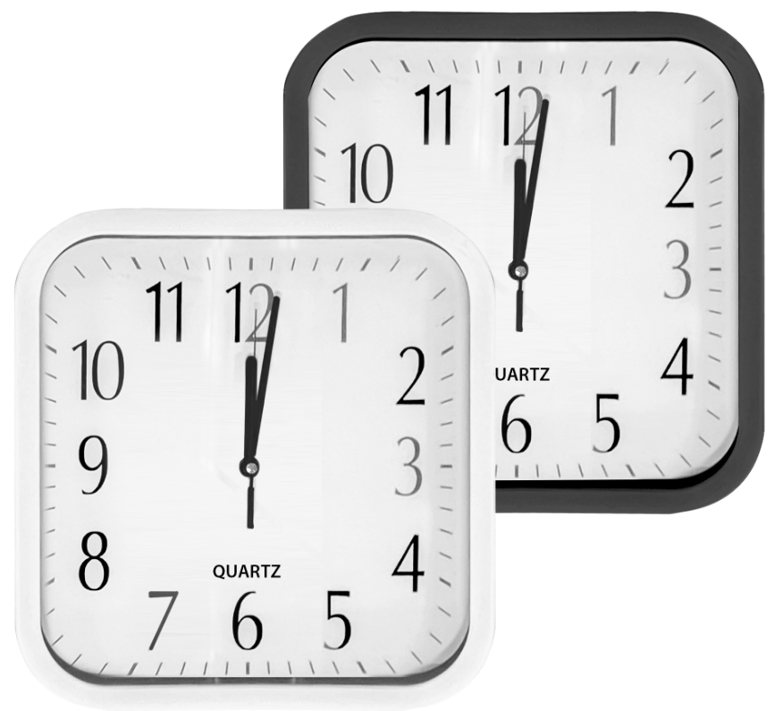 MONTRE MURALE CARRE REF 8900A2,  diametre 20cm material : ABS PLASTIQUE