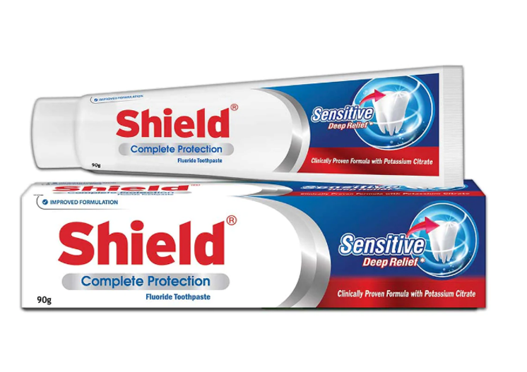TOOTHPASTE SHIELD Sensitive 90g ctn de 72pcs
