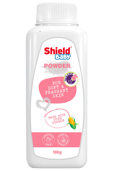 TOILETRIES SHIELD Baby Powder 100g ctn de 24pcs