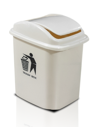 Plastic trash box 20L ctn/10pcs ref: XDL-20B-3 avec couvercle