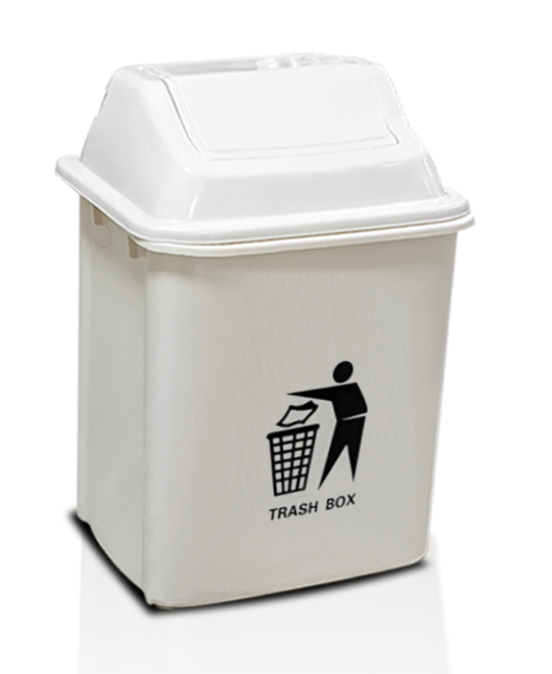 Plastic trash box 30L ctn/10pcs ref: XDL-30A-1 avec couvercle