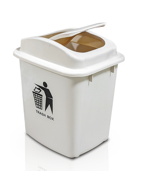 Plastic trash box 30L ctn/12pcs ref: XDL-30A-2 avec couvercle