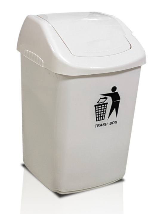 Plastic dust bin 40L couleur Beige/Square ref: XDL-40A-1 avec couvercle