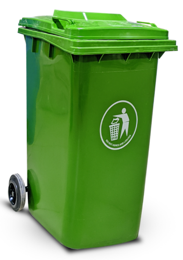 Plastic dust bin 120L couleur Vert/Square ref: XDL-120A-9 avec couvercle
