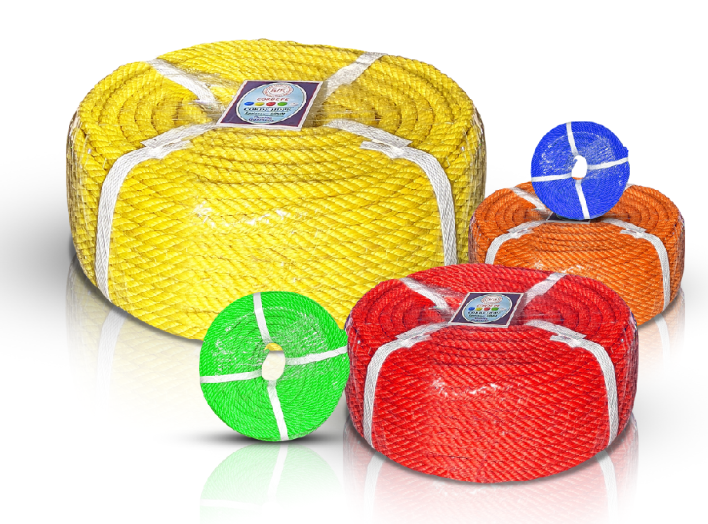 Corde Nylon 2mm 100rlx/sac couleur: Bleu/Vert/Rouge/Jaune/Orange