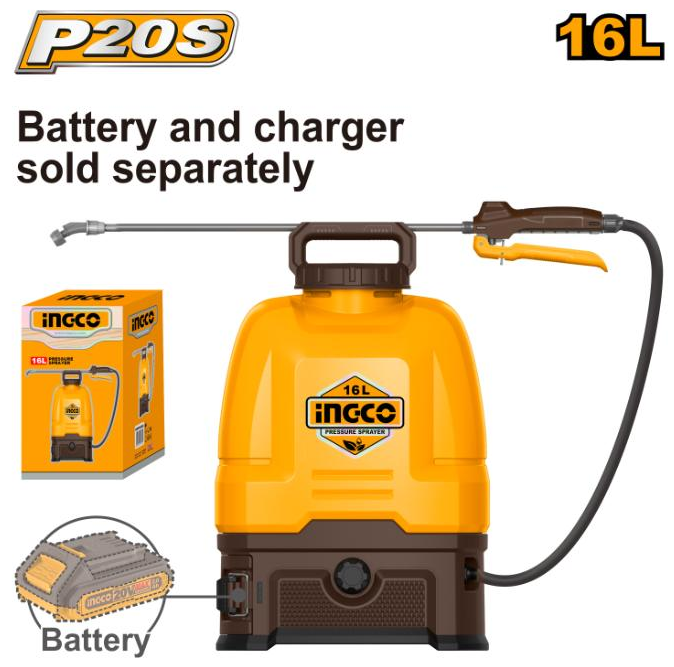 Cordless backpack sprayer