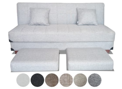 Canapé-lit Sofabed ref:Barato - W:210cm - Depth:86cm - H:85cm ref:Goldbase 154 - marque:Eiffel - origine:Turquie