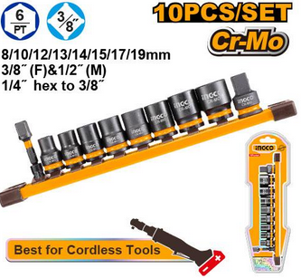 10 Pcs 3/8"DR. Impact socket set