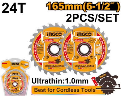 Ultra-thin TCT saw blade set