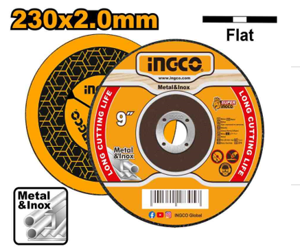 Abrasive metal cutting disc