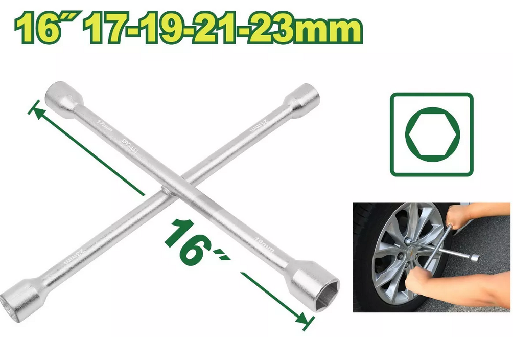 Cross rim wrench