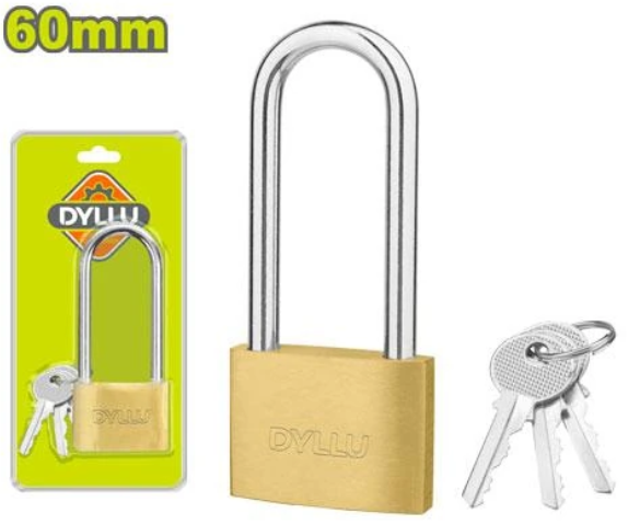 Long shackle brass padlock - DYLLU