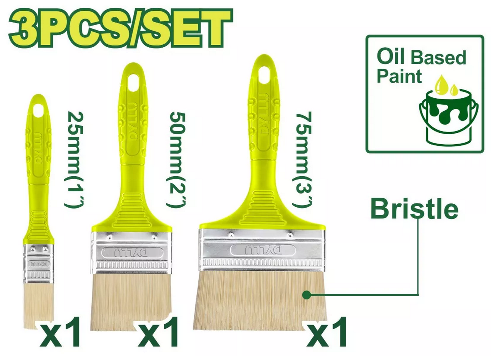 3 Pcs paint brush set