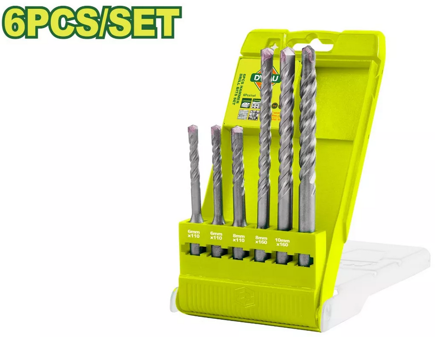6 Pcs SDS plus hammer drill bits set - DYLLU