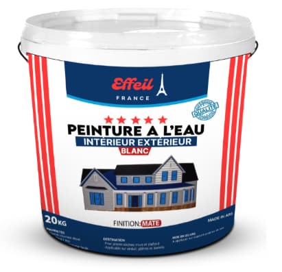 Peinture à eau couleur blanc bidons de 20kg marque:Effeil