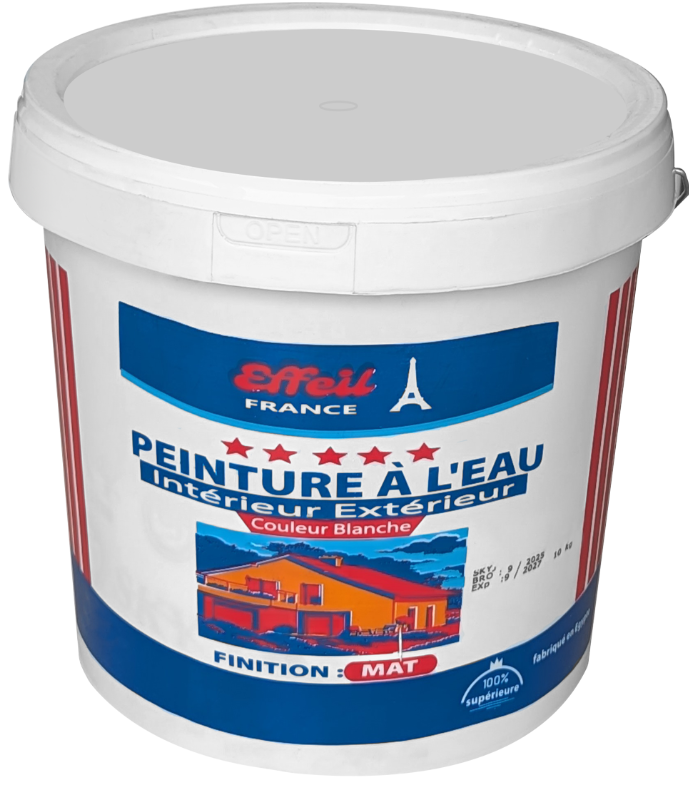 Peinture à l'eau couleur blanc bidons de 20kg marque:Effeil