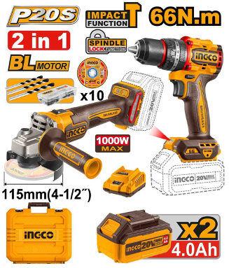 Cordless 2 pcs combo kit