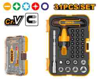 31 Pcs T-handle wrench screwdriver set