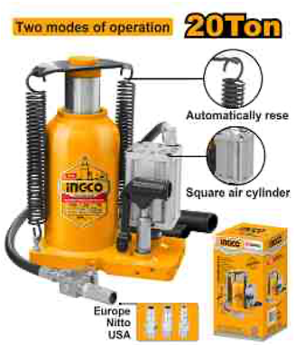 Pneumatic hydraulic bottle jack