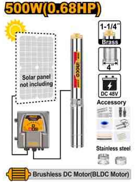 Solar deep well pump