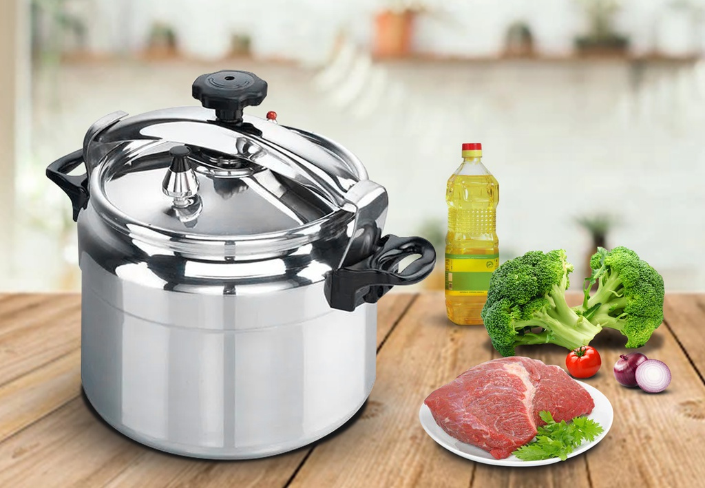 Cocotte Minute Aluminium 7l avec joint silicone en reserve marque: Effeil (6pcs/ctn)