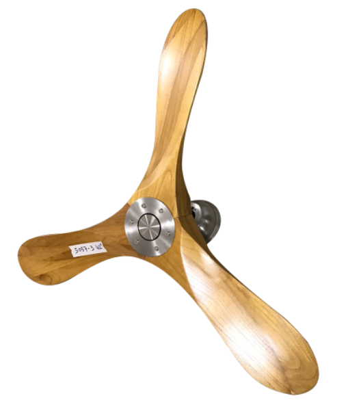 Ventilateur plafonier qualité supérieure avec telecommande ref: HJ-5057 - Couleur Nickel - Dim: 42"