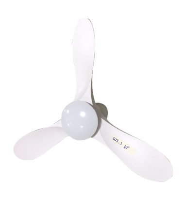Ventilateur plafonier qualité supérieure avec telecommande ref: HJ-027-3 - Couleur White avec lampe led - Dim: 42"
