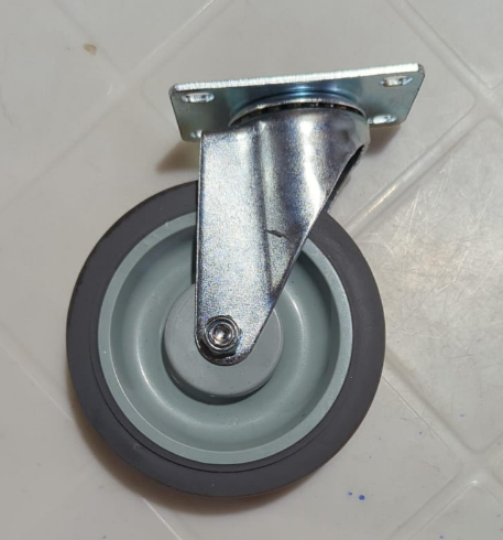 ROULETTE POUR MEUBLE CHARIOT ROUE RENFORCEE GRISE 5"
