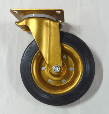 ROULETTE POUR MEUBLE DORE POUR CHARIOT PROFESSIONNEL 8"